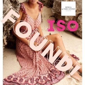 ISO Spell Sunset Road Frill Dress Peach